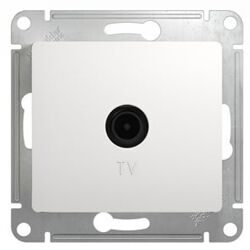 Механизм TV розетки одиночной,Glossa, белый, GSL000191, (10/1)